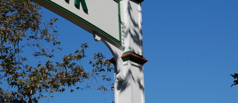 Simulated Wood Sign Post